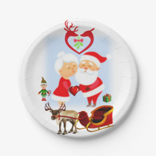 Pratos de Papel de Natal, Papai Noel