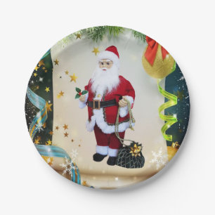 Pratos de Papel de Natal, Papai Noel