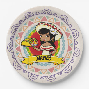 Pratos de Papel de Taco Mexicano