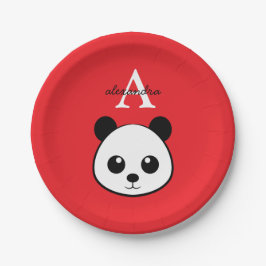 Pratos de Papel de Urso Panda Fofo – Personalizado
