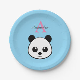 Pratos de Papel de Urso Panda Fofo – Personalizado