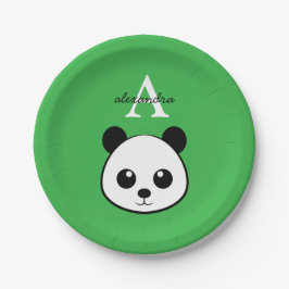 Pratos de Papel de Urso Panda Fofo – Personalizado