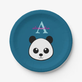 Pratos de Papel de Urso Panda Fofo – Personalizado