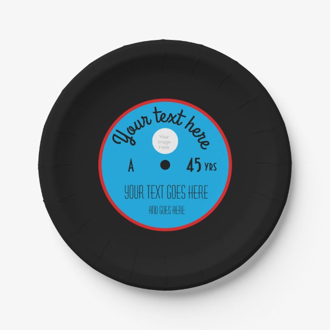Pratos de Papel de Vinil Personalizados – Personal (Frente)