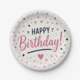 Pratos de Papel Descartáveis Feliz Aniversário
