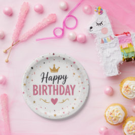 Pratos de Papel Descartáveis Feliz Aniversário
