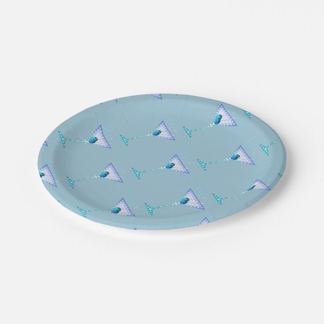 PRATOS DE PAPEL, DESIGN MARTINI AZUL (Inclinado)