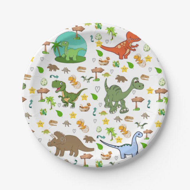 Pratos de Papel, Dinossauro (Frente)