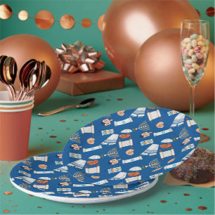 Pratos de Papel Divertidos de Hanukkah