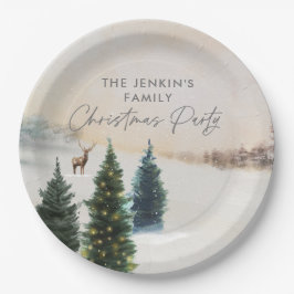 Pratos de Papel Elegantes para Festa de Natal