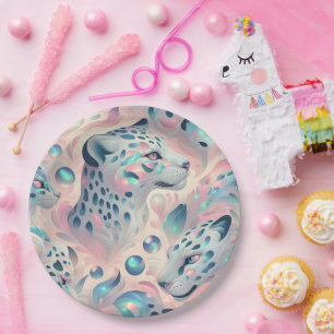 Pratos de Papel Estampa de Leopardo Ópalo Glamour 