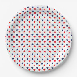 Pratos de Papel Estrelas Patrióticas 4 de Julho ☆★