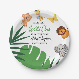Pratos de Papel Festa de Bebê Safari Jungle Wild O