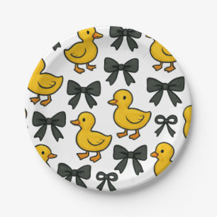 Pratos de Papel Festa de Patos e Laços Fofos