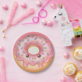 Pratos de Papel Festa Hanukkah Design Donut Doce