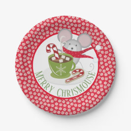 Pratos de Papel Flocos de Neve ChrisMouse