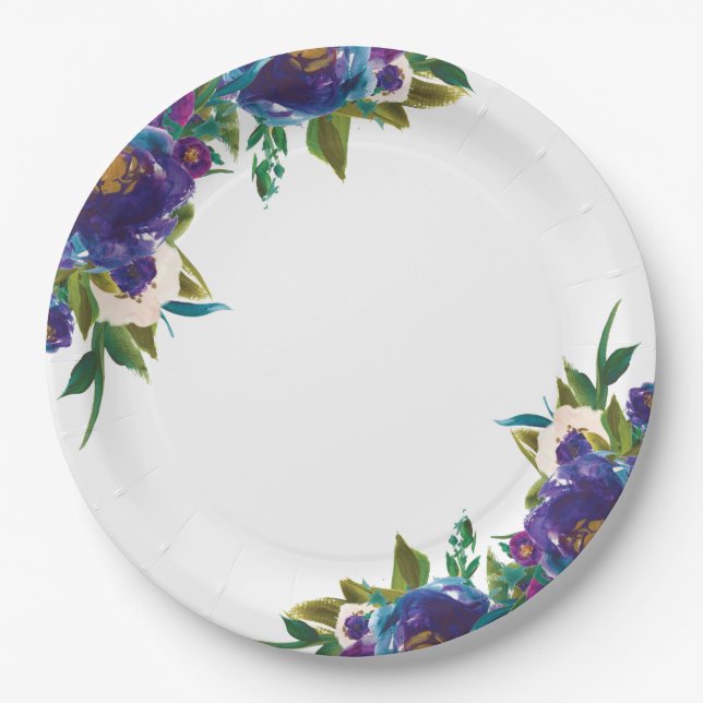Pratos de Papel Floral (Frente)