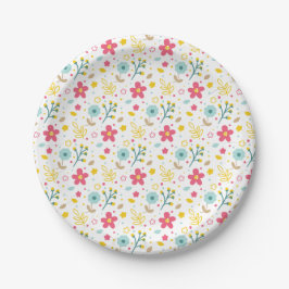 Pratos de Papel Flores de Primavera