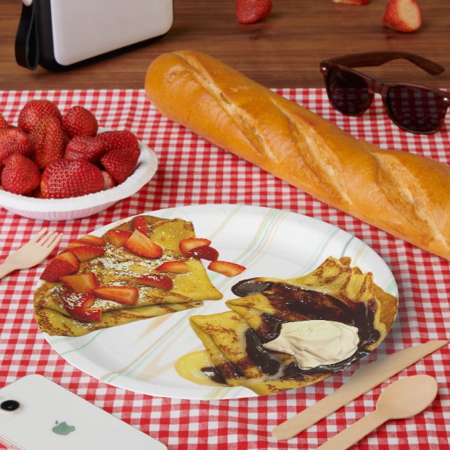 Pratos de Papel Foto Crepes (Piquenique)