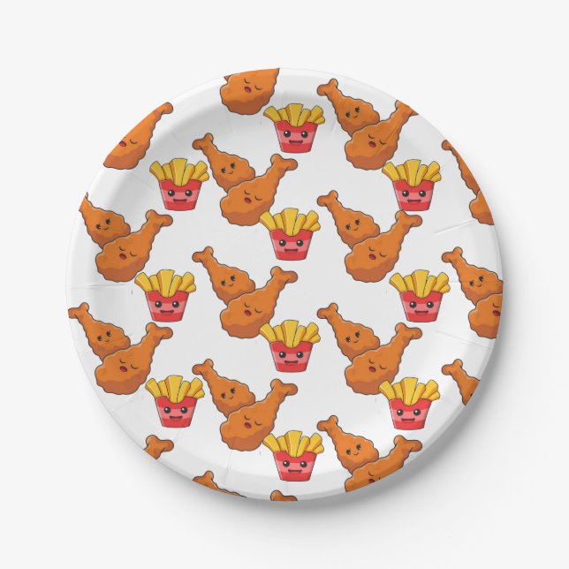 Pratos de Papel, Frango Batata Frita (Frente)