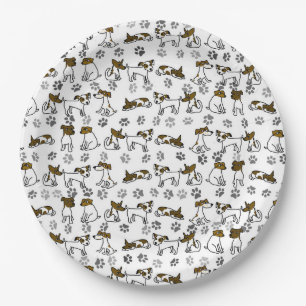 Pratos de Papel Jack Russell