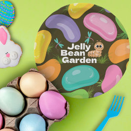 Pratos de Papel Jardim de Feijão Jelly Bean Festa 