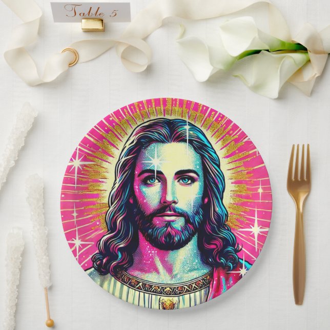 Pratos de papel Jesus! (Casamento)