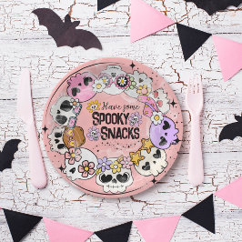 Pratos de Papel Lanches Assustadores de Halloween