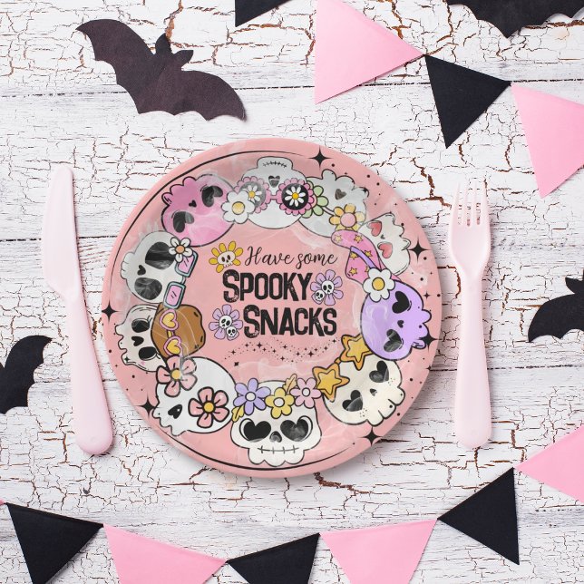 Pratos de Papel Lanches Assustadores de Halloween (Criador carregado)