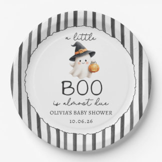 Pratos de papel Little Boo Halloween Fantasma Baby