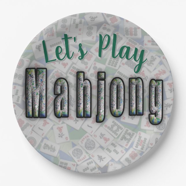 Pratos de Papel Mahjong (Frente)
