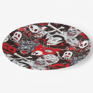 Pratos de Papel Noite dos Vampiros 9"