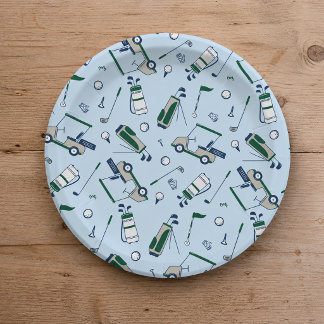 Pratos de Papel Padrão de Golfe