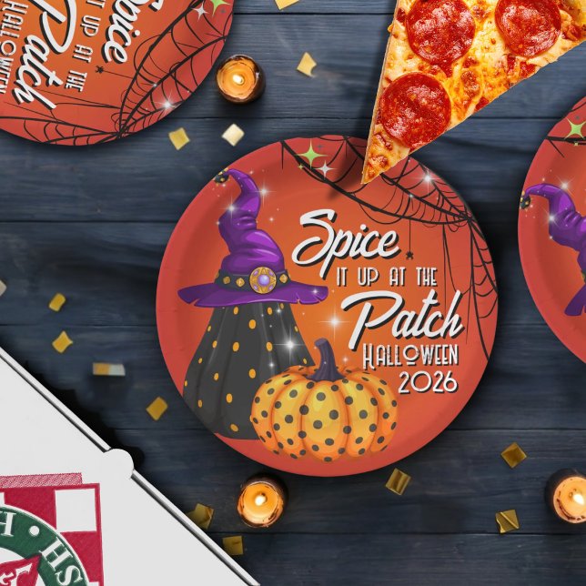 Pratos de papel para almoço de Halloween no Party  (Criador carregado)
