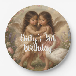 pratos de papel para aniversário de meninas anjo s
