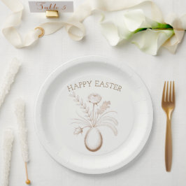 Pratos de Papel para Brunch de Páscoa Botânico Ele