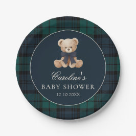 Pratos de papel para chá de bebê do ursinho Teddy