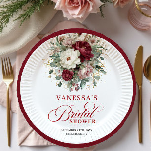 Pratos de Papel para Chá de Cozinha Luxo Floral Bo