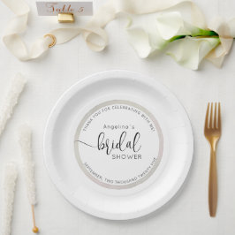 Pratos de Papel para Chás de Noiva Elegantes