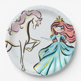 Pratos de papel para fadas de Princesa Magia