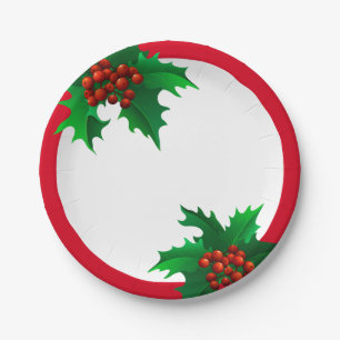 Pratos de Papel para Férias de Natal