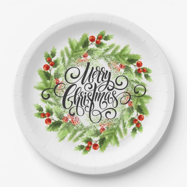 Pratos de Papel para Férias de Natal (Frente)