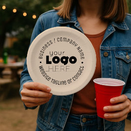 Pratos de Papel para Festa com Brasão de Logotipo 