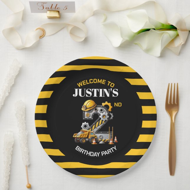 Pratos de papel para festa de 2º aniversário da co (Casamento)
