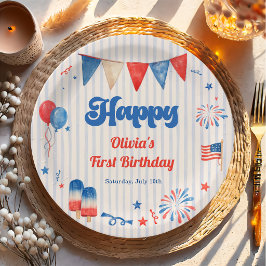 Pratos de papel para festa de aniversário - 4 de j