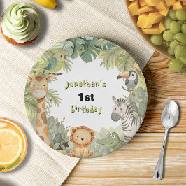 Pratos de papel para festa de aniversário de 1 ano