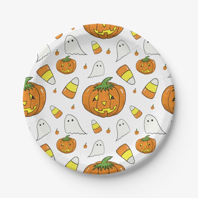 Pratos de Papel para Festa de Halloween (Frente)