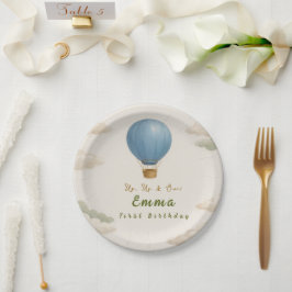 Pratos de papel para primeiro aniversário de Balão