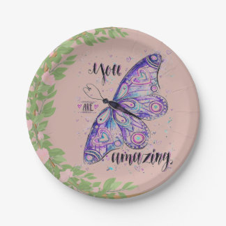 pratos de papel personalizado simples de casamento