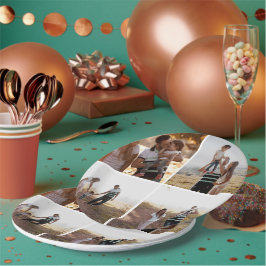 Pratos de Papel Personalizados com Colagem de 4 Fo